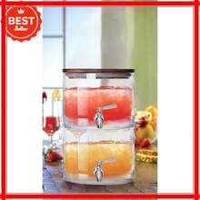 240oz Stacking Glass Beverage Dispenser With Acacia Wood Lid - Clear - View 6