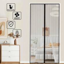 磁性纱门，柔软网状，易于清洁，透气有效防蚊，适合室内/室外使用，蚊帐 - 彩色 - 查看 3