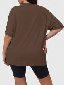 SUPEKYKO Women's Plus Size Short Sleeve T-Shirt - Loose Fit Active Top For Gym, Yoga & Casual Wear | All-Season Comfort