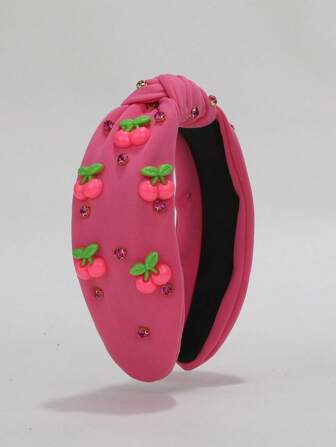 1pc Cherry Hair Hoop Gift For Mom, Cute Cherry Design, Hairband Headband For Women ,Hair Accessories, Diadema