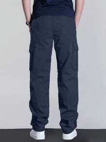 1pc Men's Loose Fit Multi-Pocket Cargo Pants, Casual Sports Trousers For Beach, Summer Vacation, Daily Commute, Workout, Outdoor Activities, Fitness, Jogging, Lightweight, Versatile, Straight Leg, Summer Streetwear, Fall