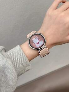 18mm/20mm/22mm Summer Breathable Magnetic Adjustable Nylon Braided Watch Band, Compatible With Samsung Galaxy, Garmin, Amazfit Watches - , Soft, Breathable