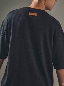Kit 2 RelaxMax Men's Casual Oversized Textured Mesh Shirt - BLACK AND RED - View 5