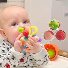 Manhattan Atomic Ball - Colorful Rattle & Grip Training Toy For Youngsters Early Education, Perfect Halloween Gift With Random Tentacle Colors