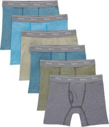 Hanes Boys' Originals Boxer Briefs, Tween Boy Underwear, Cotton Stretch, 6-Pack