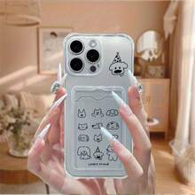 Funda de alta gama con ranura para tarjeta y fotos, compatible con phone 16, 15, 14, 13, 12 Pro, 16, 15, 14 Plus, 13, 12, 11 Pro. Esquinas reforzadas con TPU suave para mayor protección contra caídas. - transparente - Ver 6
