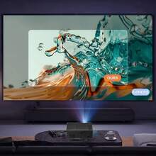 1080P 全高清专业便携式视频投影仪、家庭影院和户外电影投影仪、兼容 HDTV/USB/SD 支架、圣诞节、万圣节、节日礼物、内置扬声器、时尚设计 - 黑色 - 查看 9