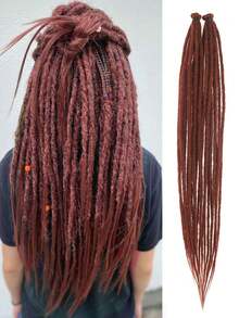 18 Inch / 24 Inch Dreadlock Extensions 0.6 Cm Width 20 Strands-Natural Black, Soft Hippie SE Dreads Synthetic Loc Extensions For Women And Men - Multicolor - View 38