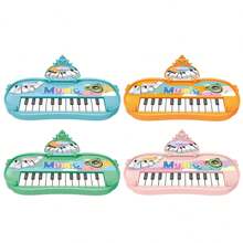 1pc Children's Educational Electronic Piano Toy, 13-Key Simulated Piano Instrument, Portable Cartoon Kids' Music Piano Suitable For Early Education, Gifts For Boys And Girls