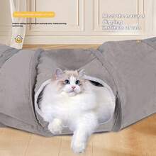 نفق قابل للطي وللانهيار للحيوانات الأليفة، مكونات النفق، بيت لعب للقطط، للاستخدام الداخلي والخارجي، للترفيه الذاتي للقطط، سهل التجميع والتخزين، يسمح للقطط باللعب بشكل مستقل، نفق للقطط، لعبة قطط للترفيه، هدية مثالية لعيد الميلاد وعيد الهالوين للحيوانات الأليفة!