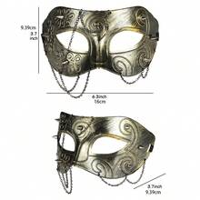 6.3*3.7Inch Punk Style Masquerade Mask For Men Women Halloween Mardi Gras Costume Party Prom Accessories - 金子 - 查看 7