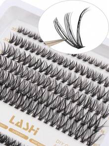 240 簇 30D+60D 豪华混合睫毛书 - 0.07 毫米厚度，D 形卷曲，8 毫米+10 毫米+12 毫米+14 毫米+16 毫米长度，天然俄罗斯睫毛，可重复使用和超薄肩带，打造惊艳外观，适合在各种场合佩戴，女友礼物