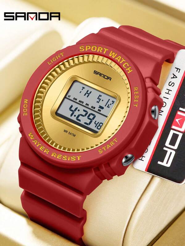SANDA. SANDA Top Brand G Style Military LED Digital Watch Men Waterproof Clock Outdoor Sport Watches Male Electronic Gold Watch