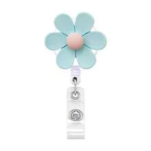 1pc/3pcs/10pcs Colorful Flower Retractable Badge Reel, Nurse Doctor Student Office Gift Stretchy ID Card Holder,School Supplies,Back To School - Multicolor - View 14