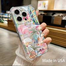 Funda para móvil con ranura para tarjetas. Compatible con phone 16, 15, 14, 13, 12 y 11. Permite guardar tarjetas y fotos. Diseño elegante y sencillo, transparente, esquinas reforzadas, anticaídas, con orificios para tarjetas. - Colores mixtos 1 - Ver 3