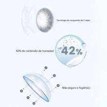 El color de este enlace al azar 1 3 5 15 cajas nuevos lentes de contacto estéticos anuales oferta 2+1 gratis súper atractiva multicolor 14.5mm diámetro agua 42% naturales cómodos estéticos incluye caja solución ideal para Halloween cosplay sesiones de fotos fiestas reuniones - K21-LUMIRERE HAZEL - Ver 5