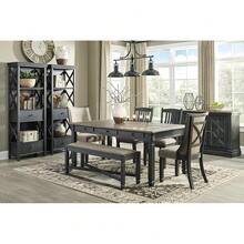 Tyler Creek Farmhouse 75"" Display Cabinet Or Bookcase With Drawers, Almost Black - Multicolor - View 4