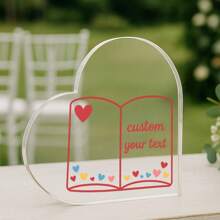 1 Stück acrylische Ornamente, witzige acrylische Hochzeitsgeschenkornamente - personalisierter transparenter Anhänger für beste Freunde, Freund, Brautjungfer, Trauzeugen - einzigartige Dekoration für Hochzeit, Junggesellenabschied, Verlobung, Jahrestag - individuelle Aufbewahrungsdekoration für Schreibtisch, Regal, Schlafzimmer - kreative und herzerwärmende Geschenkidee