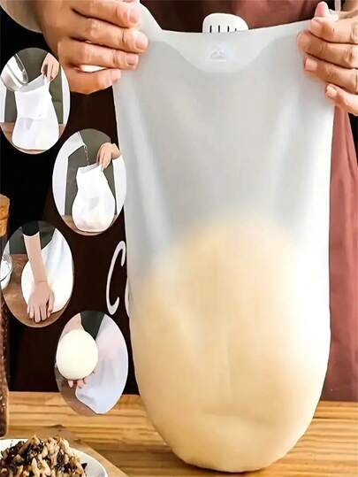 Silicone Kneading Bag For Restaurants, Multipurpose Dough Mixing Bag For Kitchen, Suitable For Homemade Bread, Pastries, Pizza, Tortillas, Also Can Be Used As Flour Mixing Bag, Storage Bag And Cooking Tool