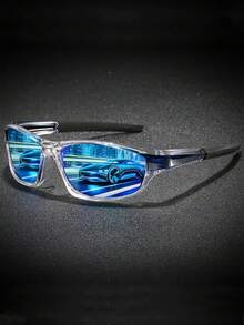 时尚复古骑行钓鱼男女通用运动眼镜男式女式格纹运动眼镜男士女式夏季眼镜