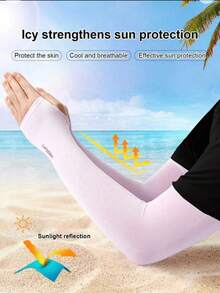 Outdoor Sports Summer Sunscreen Arm Sleeves, Breathable And Not Stuffy, Anti-UV Ice Silk For Both Men And Women. Suitable For Driving, Cycling, Running, And Outdoor Work. Breathable Ice Sleeves. - Multicolor - View 9