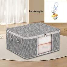 1 pieza Bolsa de almacenamiento especial para ropa, edredón, caja de almacenamiento para mudanza, bolsa de almacenamiento para dormitorio del hogar, caja de almacenamiento de gran capacidad para clasificar, ropa de temporada, caja de almacenamiento de ropa, cajón del hogar, armario plegable del dormitorio, armario, caja de clasificación de ropa interior, adecuado para bolsa de almacenamiento de vuelta al colegio, bolsa de almacenamiento multifuncional