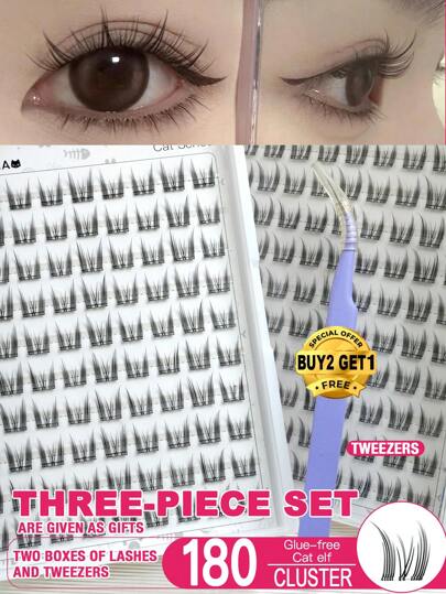 180/90 Cluster No Glue No Remover Needed Individual Lash Clusters C 0.07 Natural Look DIY Eyelash Extensions False Eyelashes Natural Clusters Cosplay Lash 10 Row Wear No Glue Needed Lashes Natural Long False Eyelashes Clusters For Women Eyes For Party Club Cosmetic Makeup Tool Lash Clusters,Eye Lash Clusters,Individual Eyelashes,Lashes,Fake Lashes