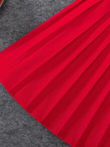 BASUSARRI 2pcs/Set Girls' Strawberry Decor Cardigan Dress With Button, Sleeveless Elegant Pleated Dress Suitable For Spring Autumn, Fashionable Casual Outfit For Birthday Party, Daily Wear