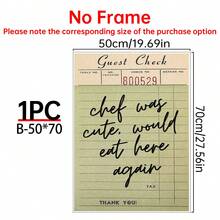 1件装客人退房墙画,可爱厨师,还会再来,这里一定是好地方,客人退房,红色厨师艺术印刷品,客人退房海报,客厅/卧室帆布墙饰 - 彩色 - 查看 21
