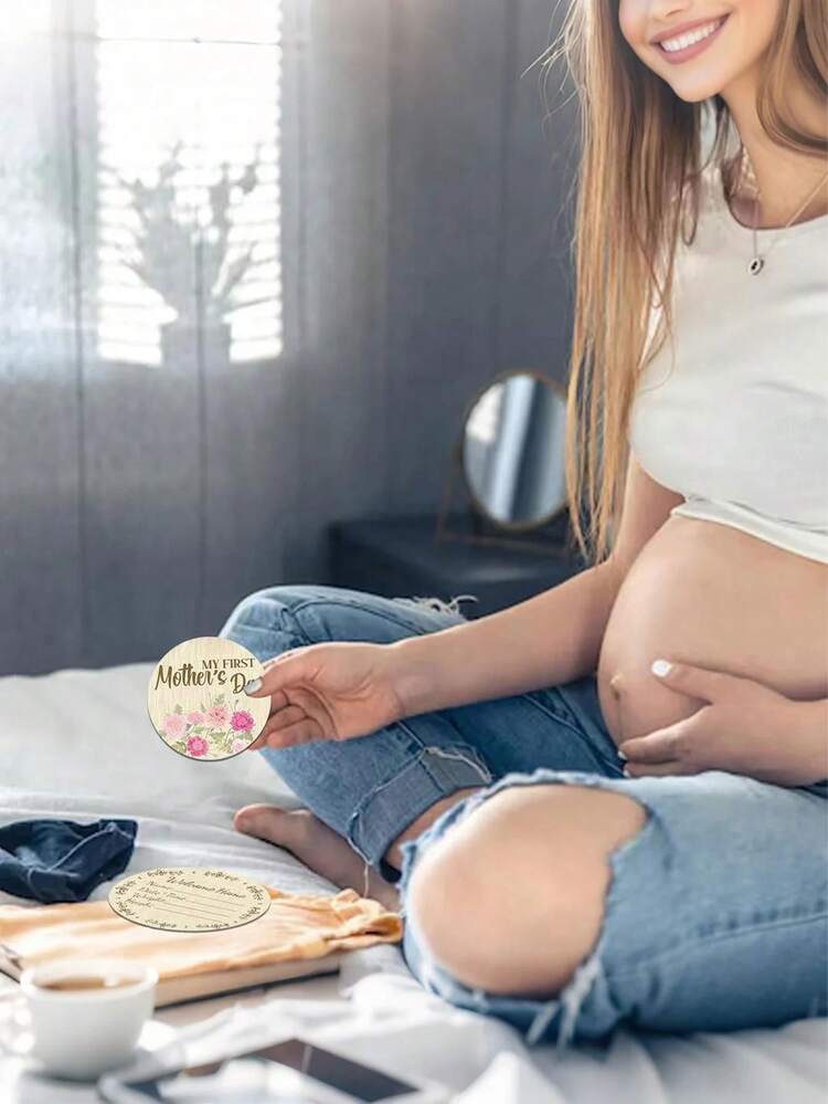 11件套 - 宝宝成长里程碑摄影道具：10个双面木质里程碑圆盘和1个单面“欢迎回家”纪念木板。非常适合用于新生儿公告、婴儿派对礼物、第一个里程碑庆祝活动、摄影道具、孕期纪念品、宝宝成长里程碑以及婴儿派对回礼。 - 彩色 - 查看 9