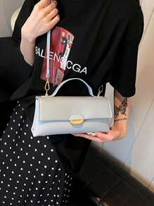 Bolso bandolera cuadrado pequeño versátil con bloque de color personalizado, moda 2025 para mujer