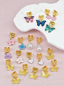 36/18Pcs Butterfly Braid Clips Crystal Dreadlock Hair Accessories Colorful Butterflies Pendant Charms Pearl Shiny Hair Accessories Star Braid Beads Clips Cuffs Rings Hair Jewelry Gifts,Fall,Hair Accessories,Hair Accessories For Women,Travel,Hair Accessories,Accessories Women,Hair Accessory,Hair Accessories Women,Hair Tools,Hair Stuff,Stuff,Beauty Accessories,Gifts,Travel,Gifts For Women,Hair Stuff,Stocking Stuffers