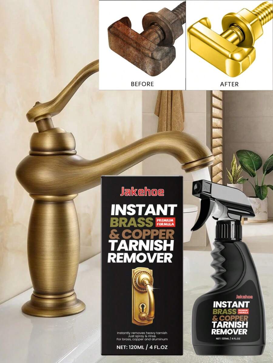 1pc (120ml) Brass Cleaner - Removes Rust, Stains And Protects The Brass Shine Without Damaging The Surface