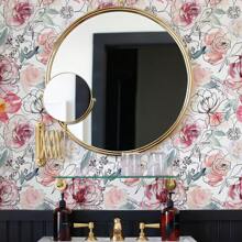 17.32*393.7 Inch /17.32*118.11 Inch Hand-Painted Watercolor Flower Renovation Furniture Covering Sticker White Self-Adhesive Wallpaper PVC Waterproof Floral Removable Home Decoration Pink Peel And Stick Wallpaper