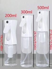 1pc 10ml/200ml/300ml High Pressure Continuous Automatic Fine Mist Spray Bottle, Hair Styling Tool, Suitable For Bathroom, Bedroom, Kitchen, Vanity, Salon, Hair Salon, Travel Essential, Multi-Purpose Sprayer, Refillable Bottle