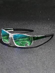 时尚复古骑行钓鱼男女通用运动眼镜男式女式格纹运动眼镜男士女式夏季眼镜