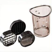 三合一切碎杯，多功能蔬菜、蘑菇、鸡蛋和草莓切片杯 - 带安全盖的重型塑料食物切碎器，快速准备餐食的手动厨房小工具，可用洗碗机清洗 - 适合家庭厨师和专业厨房，蔬菜切碎，易于存放，锋利的刀片，忙碌的妈妈