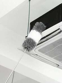 1pc/Set,Stainless Steel Pole Retractable Duster With 110-Inch Extra Long Pole, Bendable Head And Long Handle Duster For Cleaning Ceiling Fans, High Ceilings, Blinds, Furniture And Cars - Grey - View 6