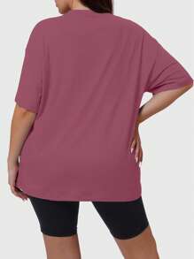 SUPEKYKO Women's Plus Size Short Sleeve T-Shirt - Loose Fit Active Top For Gym, Yoga & Casual Wear | All-Season Comfort