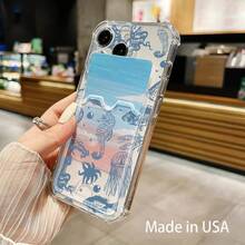 Funda transparente para teléfono con ranura para tarjetas, compatible con phone 16, 15, 14, 13, 12 y 11 - Colores mixtos 1 - Ver 5