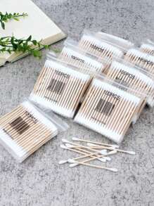 100pcs Double-Ended Round Cleaning Stick, Hygienic Cleaning Stick, Round Double-Pointed Cleaning Rods, Hygienic Cleaning Rods, Household Cleaning Rods,Household Makeup Remover Stick,Bag,Organizer,Storage(Random Color)