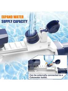 新型自动电动水枪，能够持续高压远距离喷射水，适合儿童和成人户外使用 - 32 英尺自动水枪，非常适合夏季公共场所和户外活动，是 3 岁以上儿童、圣诞节、复活节、万圣节的理想礼物 - 彩色 - 查看 5