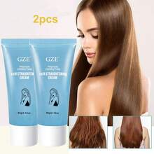 2pcs GZE Protein Straightening Cream, Halus dan Mudah Disisir, Sehat dan Kuat untuk Rambut Rusak, Tidak Menarik untuk Rambut Keriting dan Kusut - Royal Blue - View 8