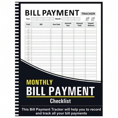 Bill Tracker Notebook: Monthly Bill Payment Checklist - 8.5" X 11"