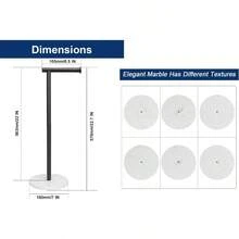 DSGSGSRSD Bath Toilet Paper Holder Stand- Modern Tissue Roll Holder Standing With Balanced Base, Rustproof Toilet Roll Holder For Bathroom/Kitchen Countertop (Matte Black, Metal Base) - Matte Black - View 2