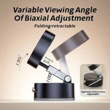 [ Adjustable Phone Holder ]1, Multi Angle Rotating Car Phone Holder | Vacuum Suction Cup, Magnetic, Portable, Stable, Foldable, Telescopic Design, Suitable For General Scenarios, Black/ White/ Pink