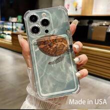 Funda transparente para teléfono con ranura para tarjetas, compatible con phone 16, 15, 14, 13, 12 y 11 - transparente - Ver 2
