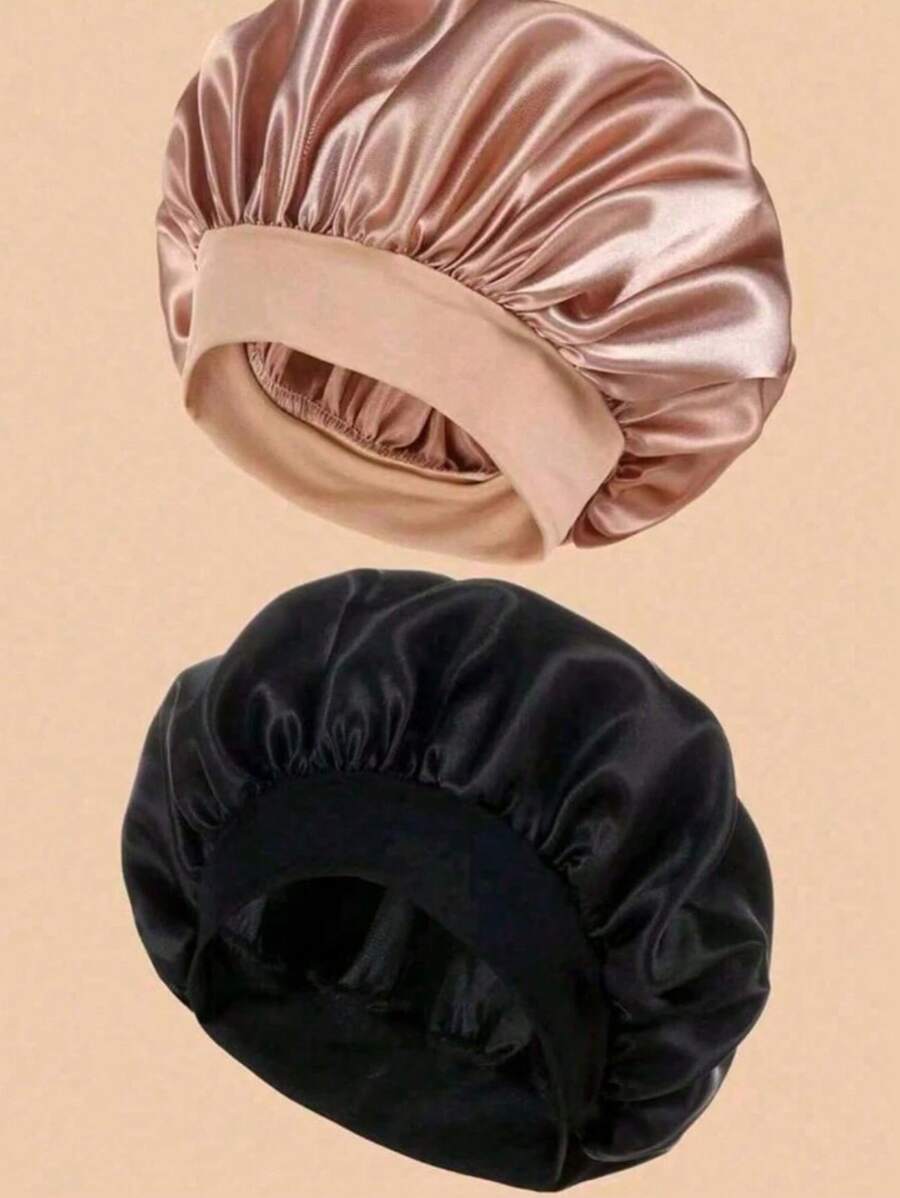 1pc Silk Bonnet For Sleeping, Satin Hair Bonnets, Soft Elastic Band Silk Sleep Cap, Silk Hair Wrap For Curly Hair Home Bathroom Decor Fall Decor Back To SchoolHair Bonnet
