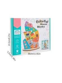 كتل خشبية كبيرة للتركيب والتوازن ، لعبة تركيب وتوازن للبنات والأولاد، ألعاب تعليمية للروضة، لتطوير المهارات الحركية الدقيقة، لعبة تفاعلية بين الأهل والطفل، هدية عيد الطفل/عيد الميلاد