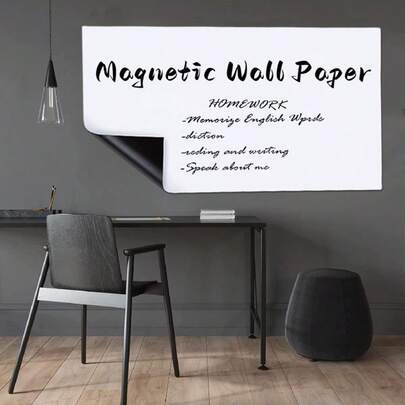 PE Material Magnetic Dry Erase Board, Suitable For Writing, Drawing And Presentation - Wall Stickers Home And Office Art Supplies,School Supplies,Back To School,White Board,Whiteboard